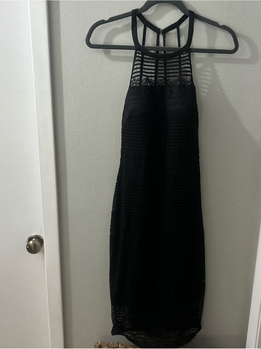 NWOT Guess Black Lace Push Up Cups Knee Length Ladies Dress Size 8